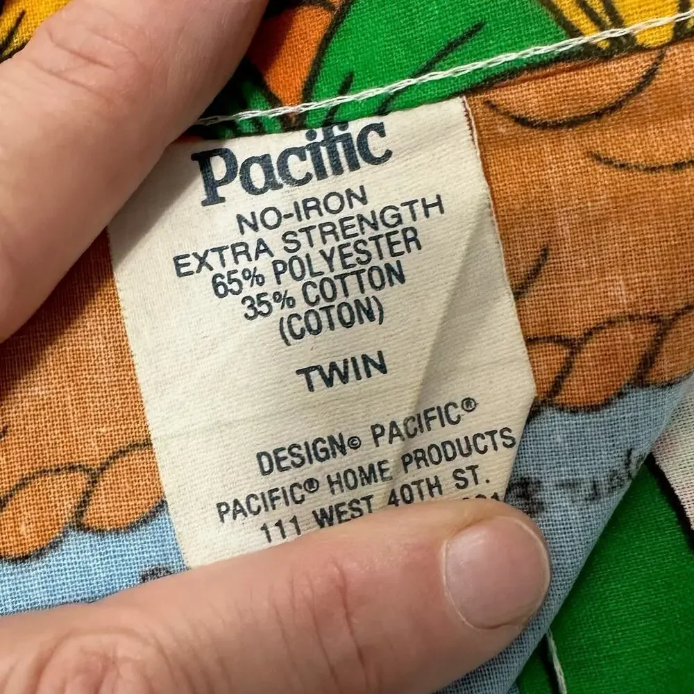 VTG 1980’s Pacific Disney Mickey Air Mobile Twin Size Sheet Flat